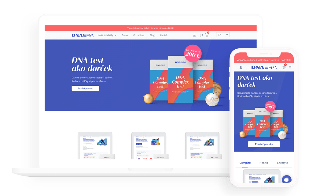 DNA ERA – redizajn e-shopu dnaera.com